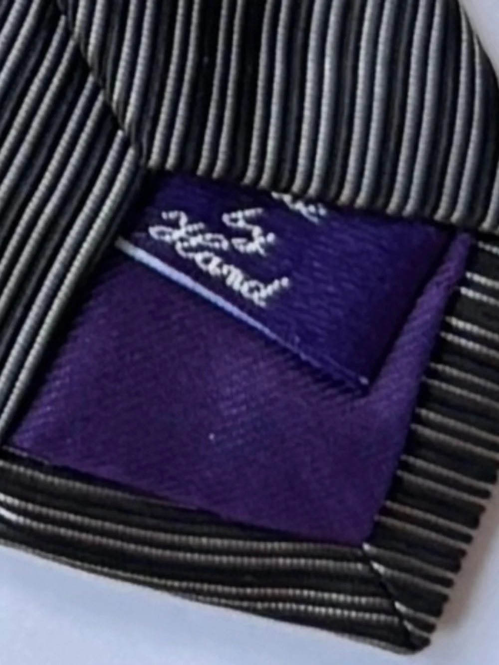 Ralph Lauren Purple Label Fine Stripped Tie with Tags